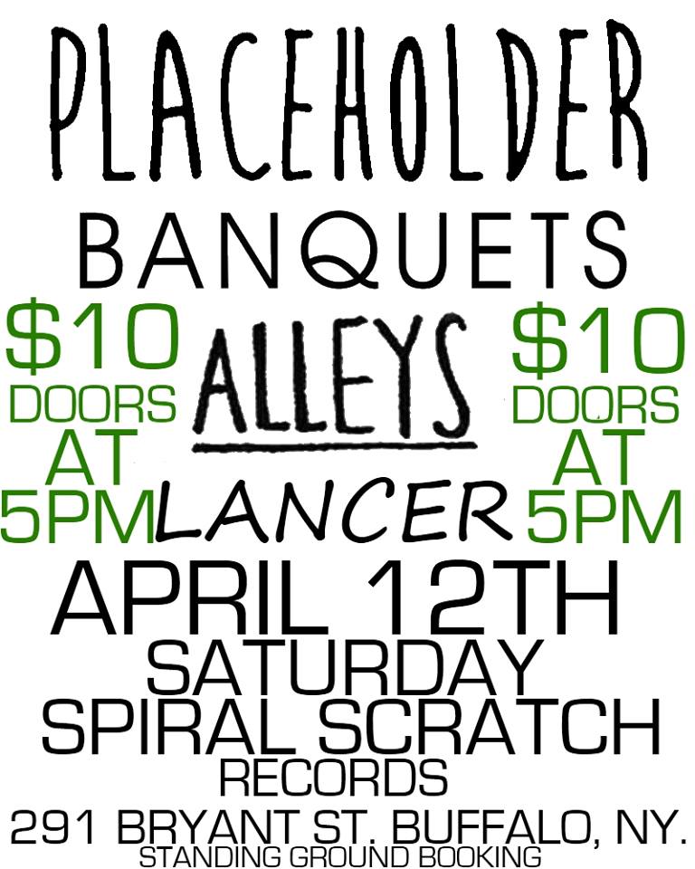 Tonight: Banquets and Placeholder