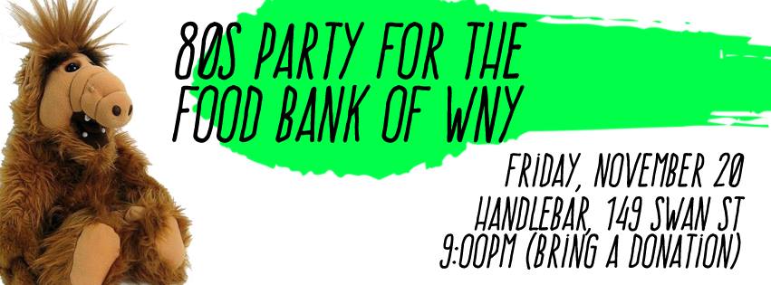 Tonight: 80’s Party for the Food Bank