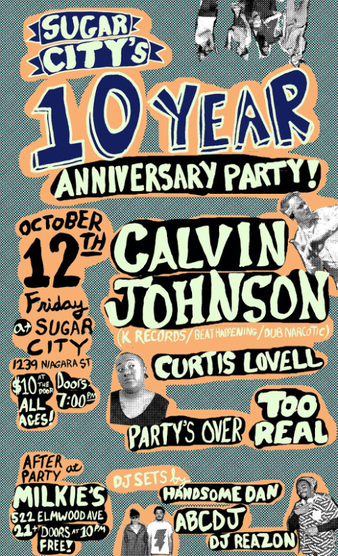 Tonight: Sugar City’s 10th Anniversary Party with Calvin Johnson